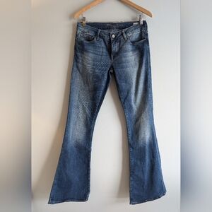 Mavi | Peach Mid Rise Flare Jeans, Tall Size 30/31 (See measurements)